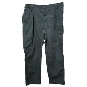 511 Tactical Green Cargo Pants Multiple Pockets Elastic Waist Size 40 Durable